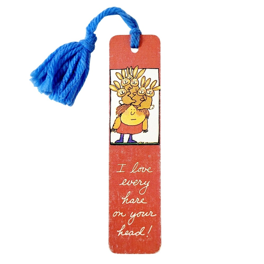 Vintage 70s "Love Every Hare on Head" joke Bookmark Britain Gibson Antioch H-541